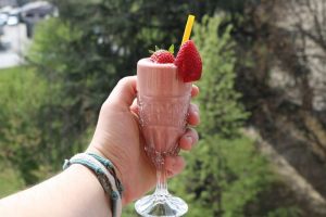 Strawberry Banana Flaxseed Smoothie