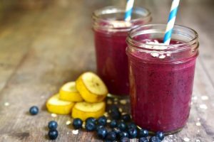 Blackberry Blueberry Almond Milk Smoothie