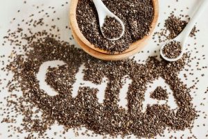 Chia Seeds on Table